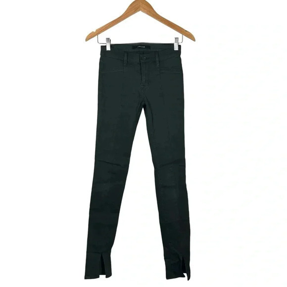 J‎ Brand Army Green Skinny Jeans Ankle Slits Women Size 26 - Picture 1 of 9